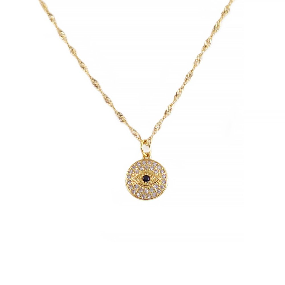 18K Gold Plated Evil Eye Necklace